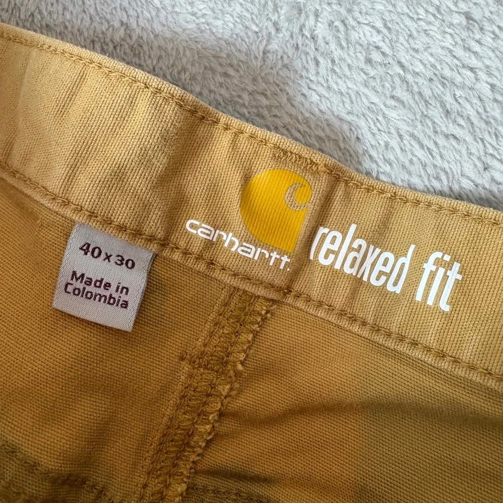 Carhartt Pants Mens 40x30 Relaxed Fit Canvas Work Utility Khaki Tan Brown